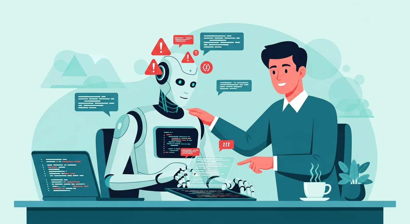 AI agent working alongside a human, illustrating the promise and challenges of agentic AI in 2026